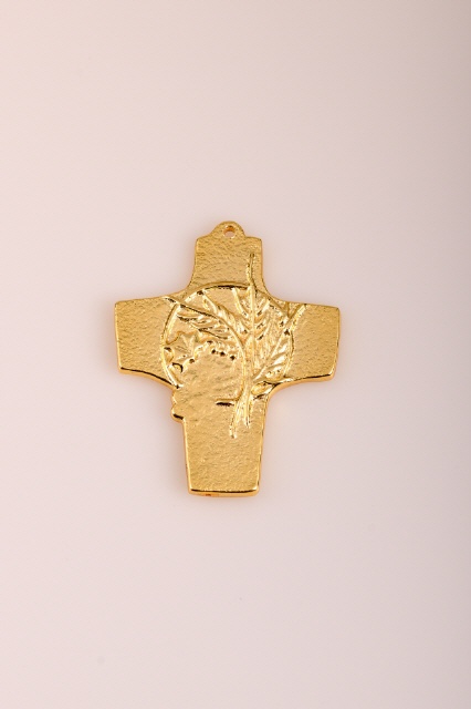 Kreuz Metall Gold "Ähren" (30-645)